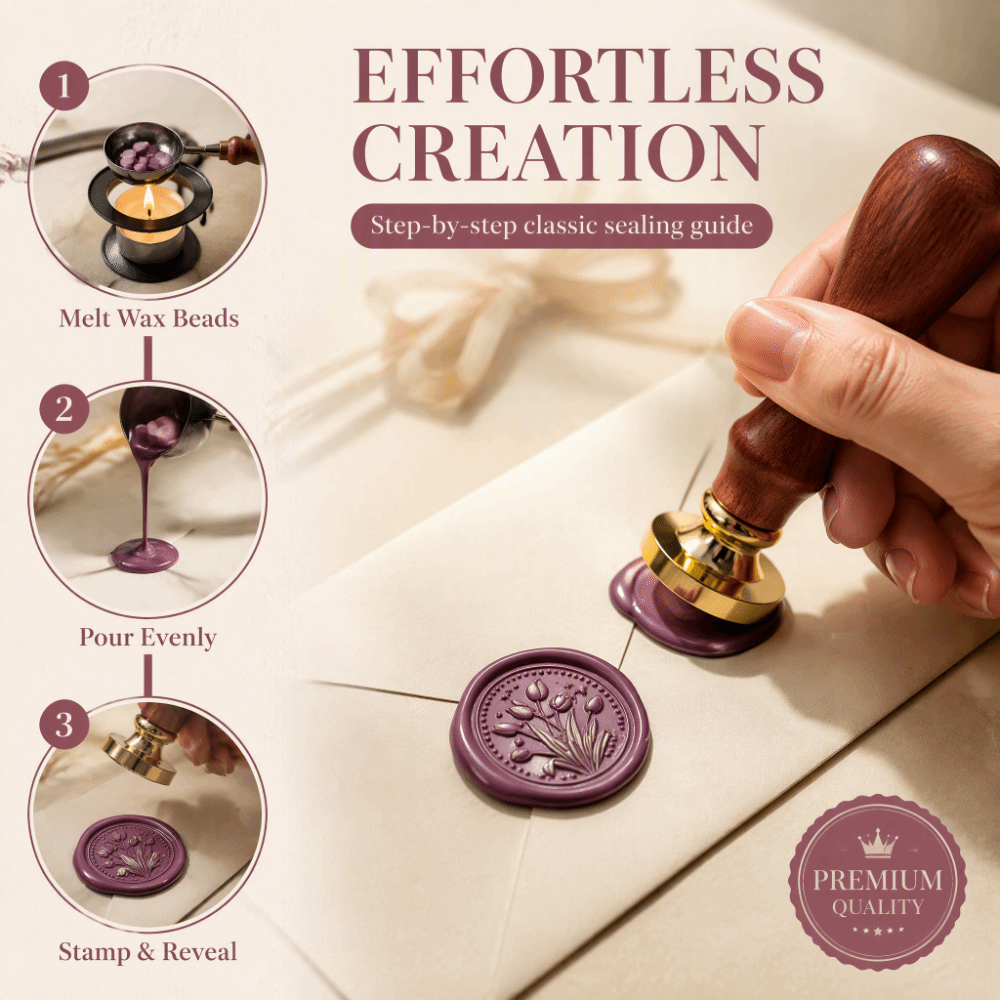 Wax Seal Stamp Set - Set da 20 pezzi di timbri