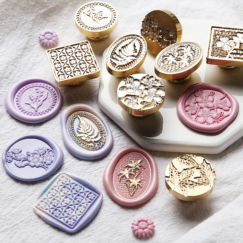 Wax Seal Stamp Set - Timbro sigillo di cera retrò Fiori