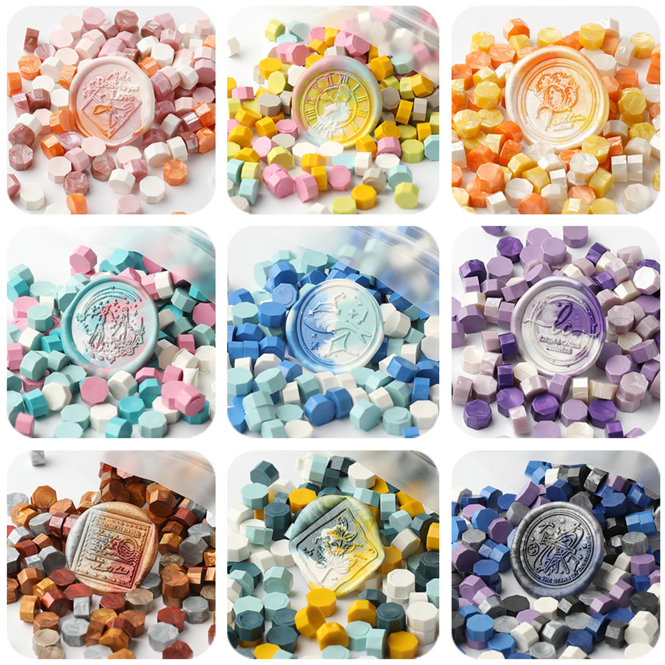 Wax Seal Stamp Set - 200 pz/borsa Ottagono Colore Misto Perline