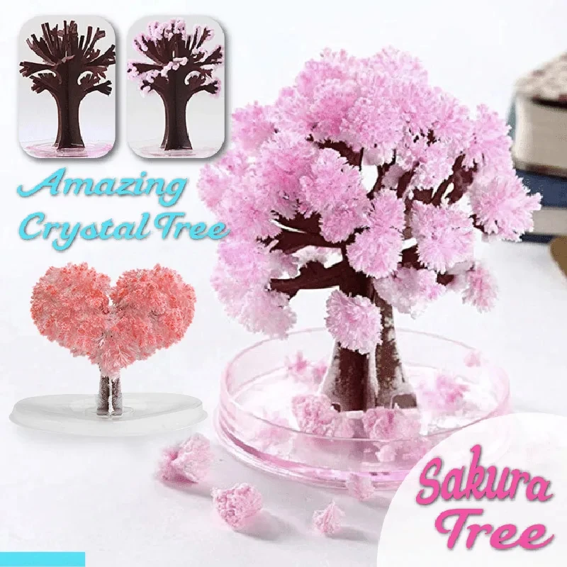 Paper Weight Crystal - Mini Magic Sakura Albero in miniatura