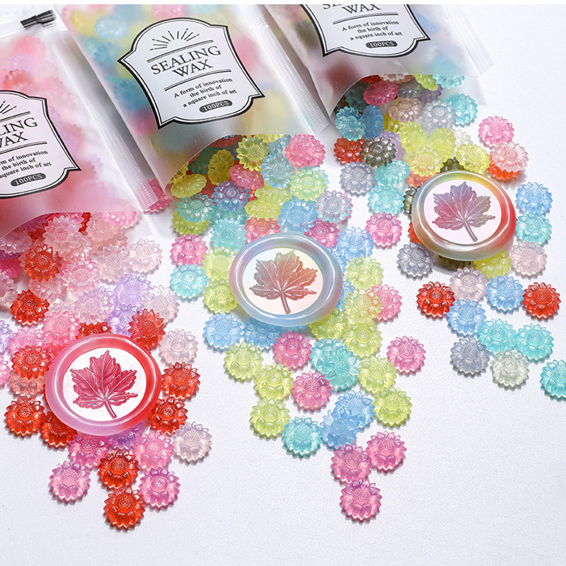 Wax Seal Stamp Set - 100 pz Girasole Traslucido Perline di